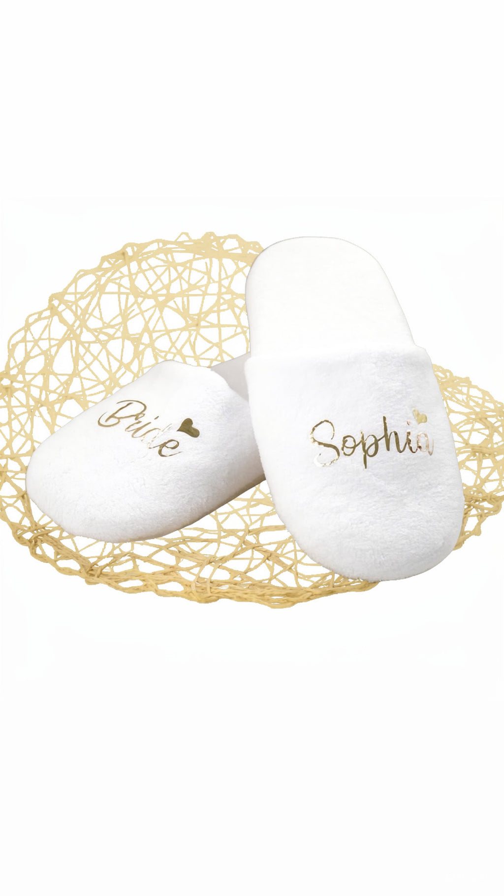 Custom Wedding Spa Slippers