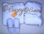 Custom Luxury cozy set - Towel, Slippers & Bathrobe