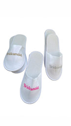 Custom Wedding Spa Slippers
