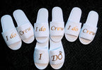 Custom Wedding Spa Slippers