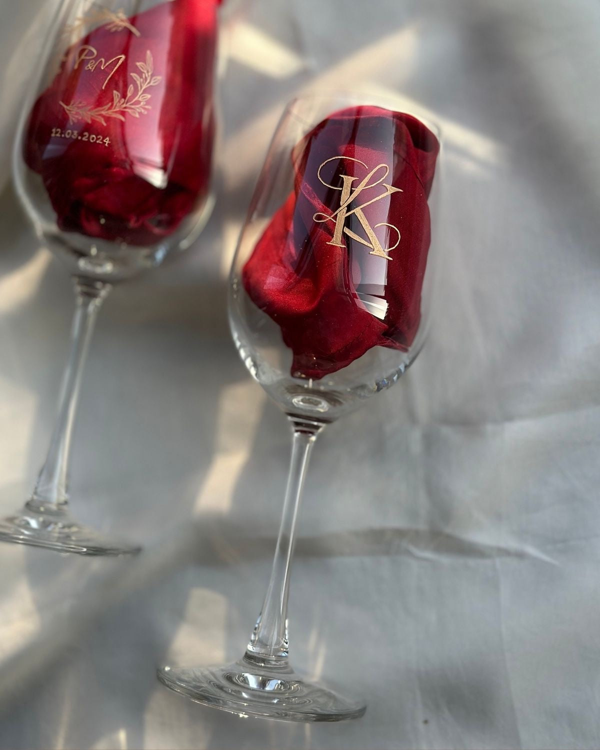 Wedding Champagne Glasses Personalized
