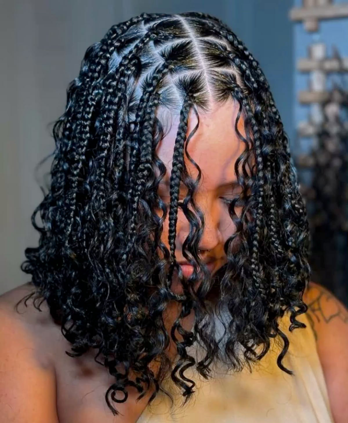 Boho Bob Knotless braids