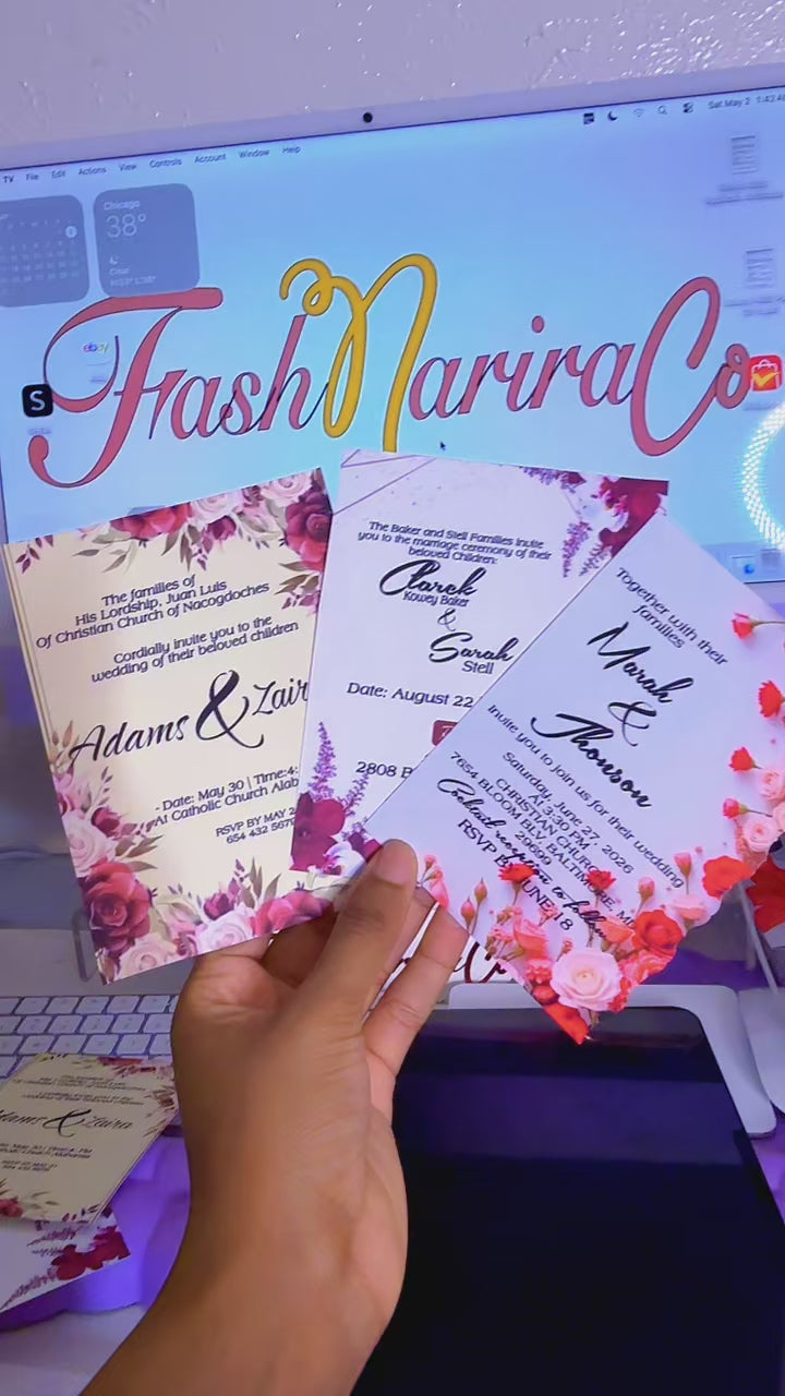 Wedding invitation card - Set of 36