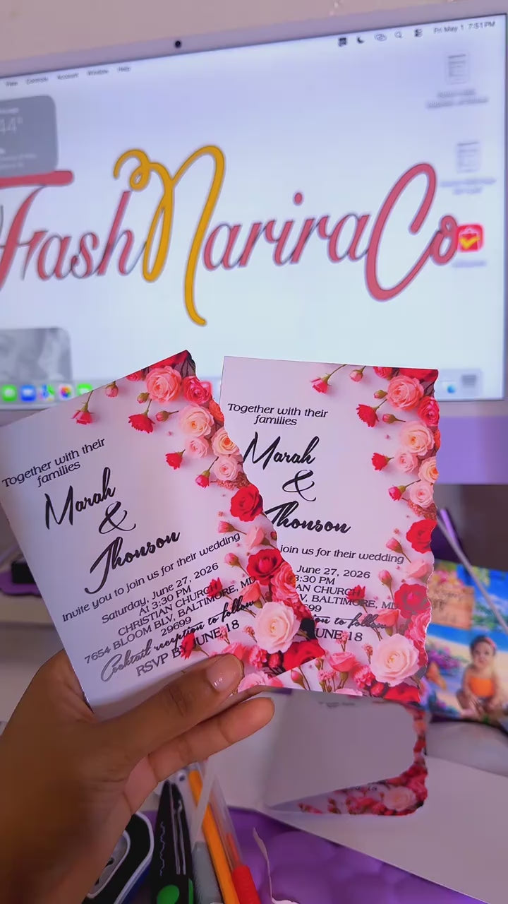 Wedding invitation card - Set of 36